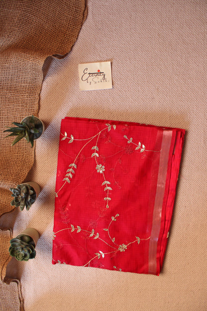 Red Kota Doriya Gottapatti Saree