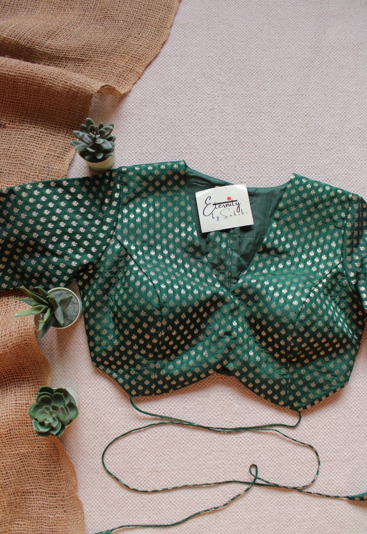 Forest Brocade Blouse