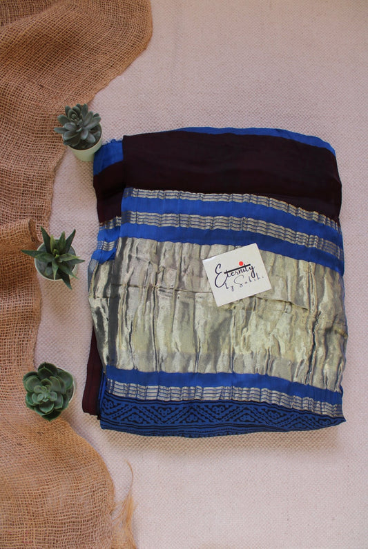 Blue Bagh Modal Saree - Eternity by Sakshi