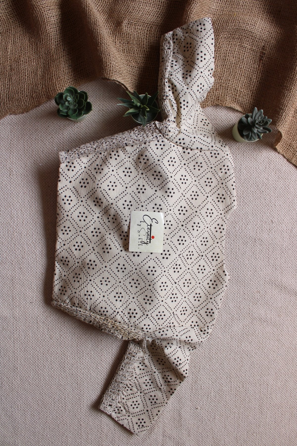 Vanilla Ajrakh Strechable Blouse - Eternity by Sakshi