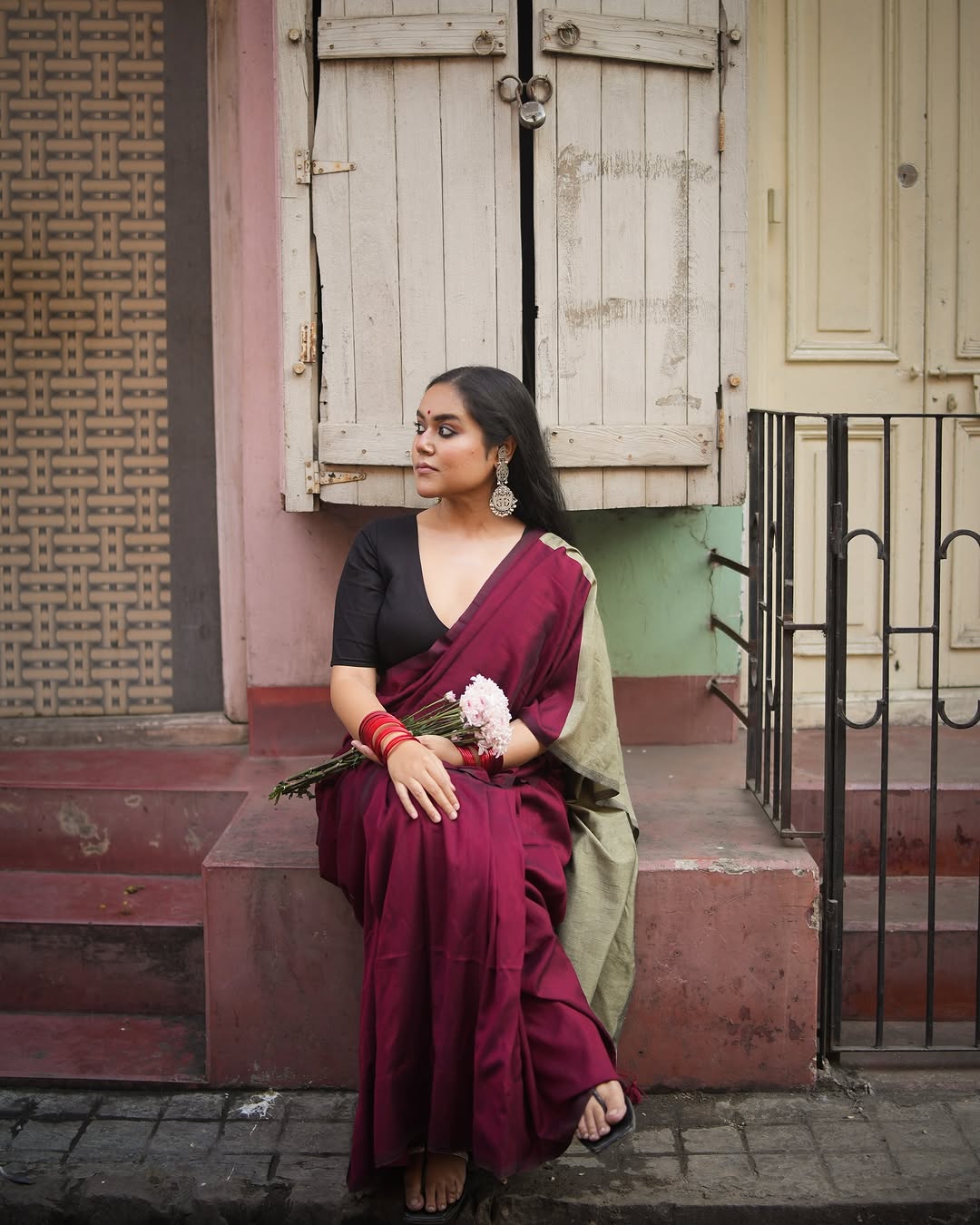 Beet Office saree