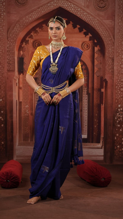 Blue Lotus Saree - Eternity by Sakshi