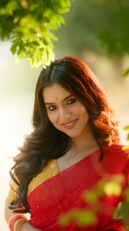 RED TARA SAREE