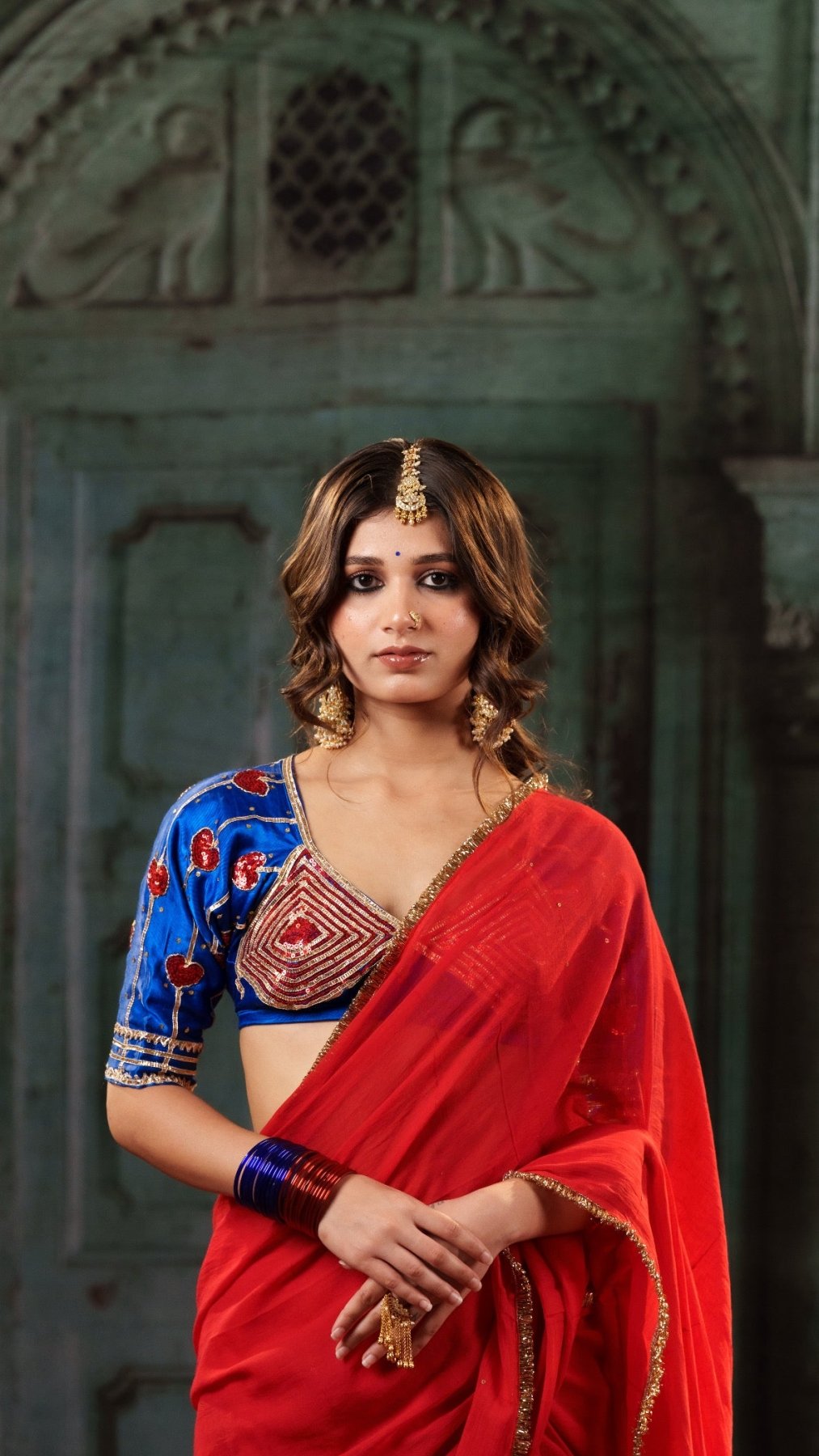 Red Gulbahar Saree - Eternity by Sakshi