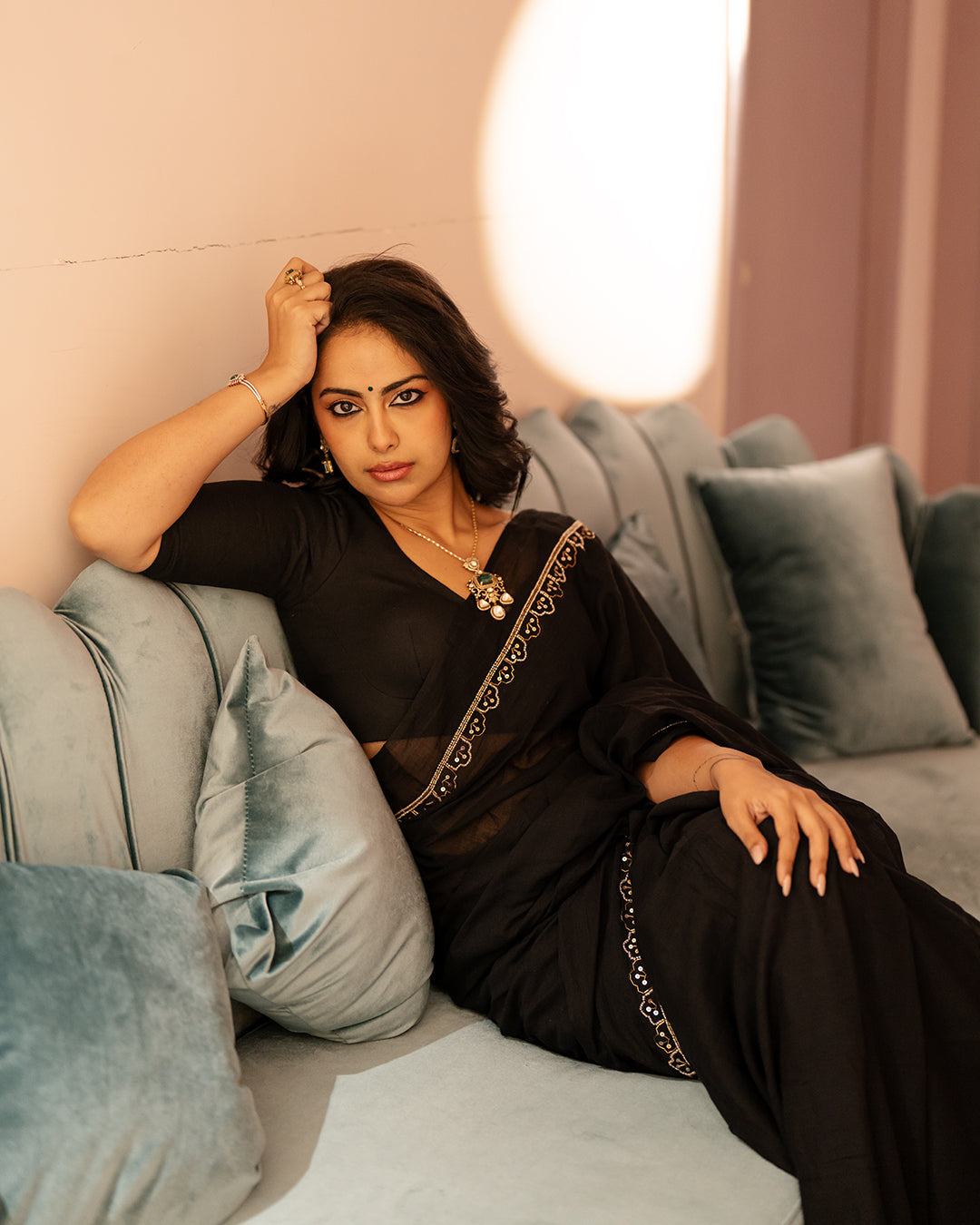 Black Noor Saree