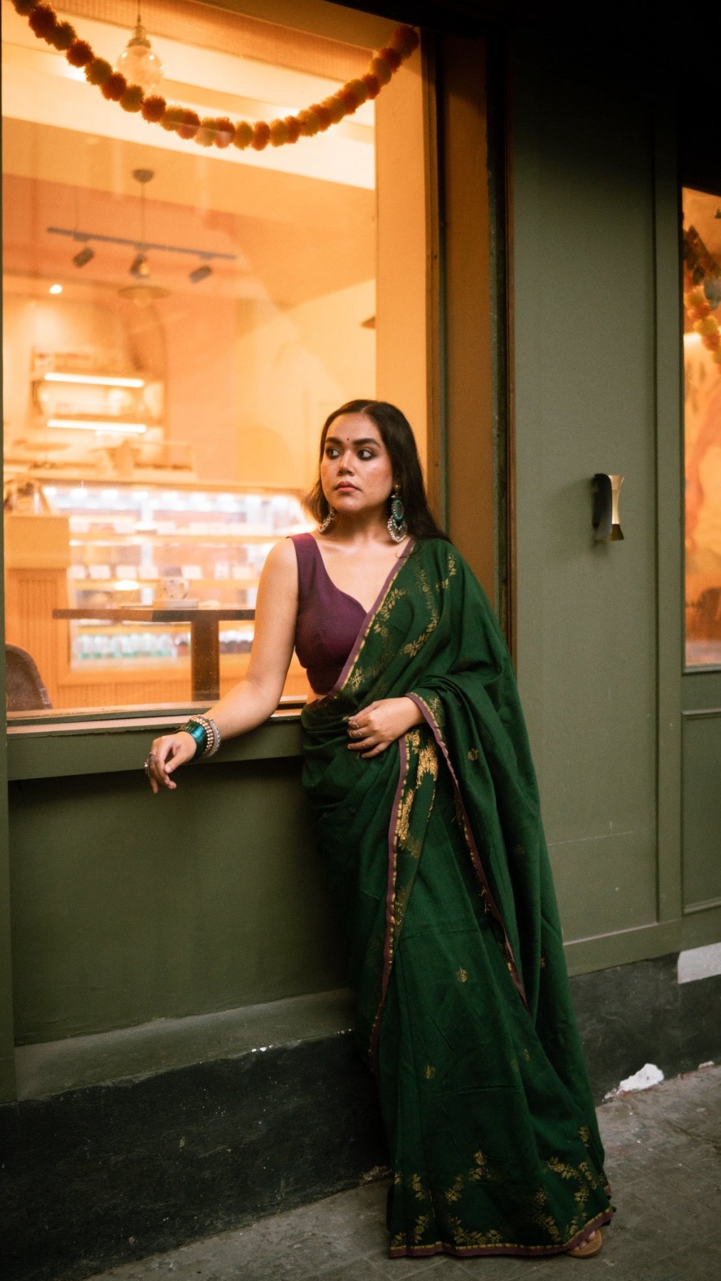 Green Parv Saree - Eternity by Sakshi