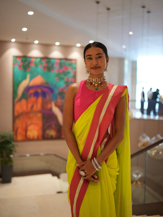 Neon Rang Saree - Eternity by Sakshi