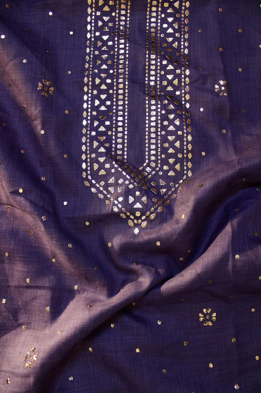 Purple Linen Unstitched Mens Kurta Fabric 01 - Eternity by Sakshi