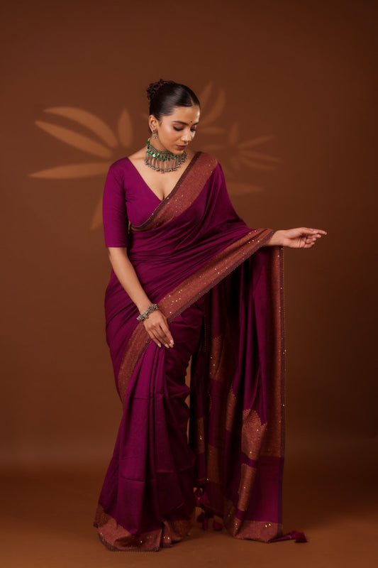 Magenta Shakti Saree - Eternity by Sakshi