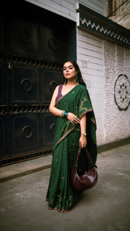 Green Parv Saree - Eternity by Sakshi