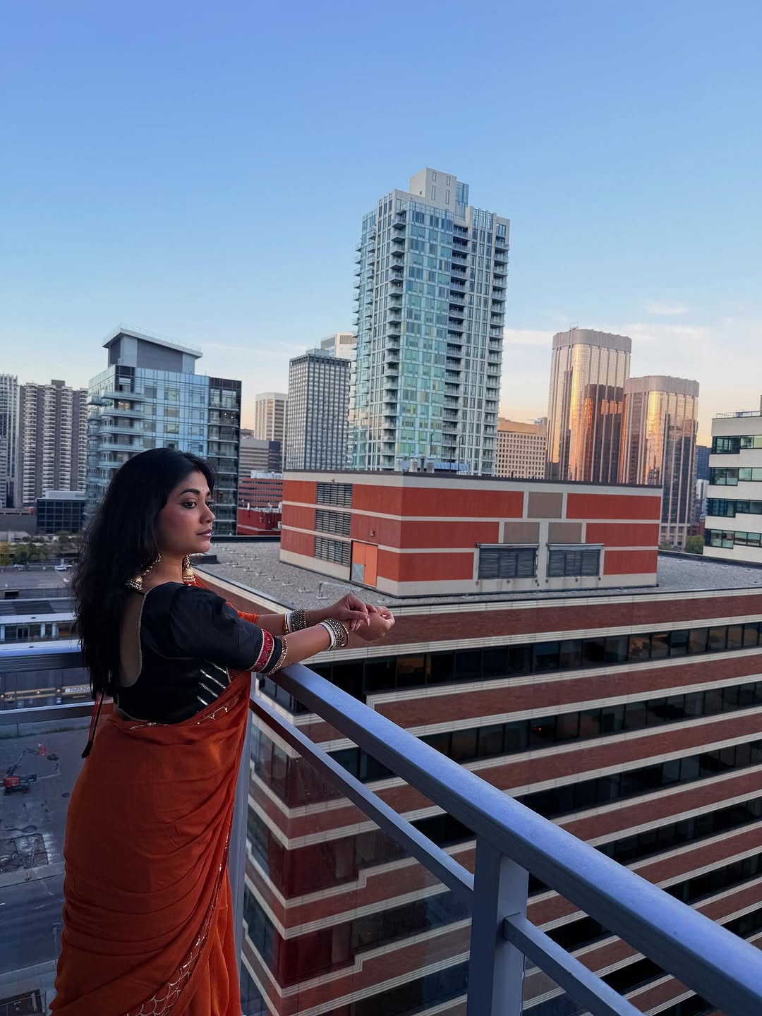 Carrot Roshni Saree - Eternity by Sakshi