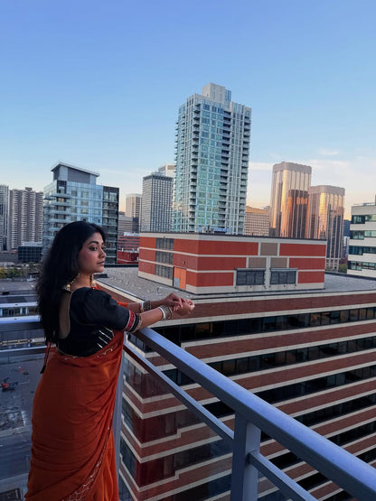 Carrot Roshni Saree - Eternity by Sakshi