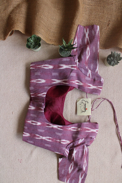 Onion Pink Ikat Blouse - Eternity by Sakshi