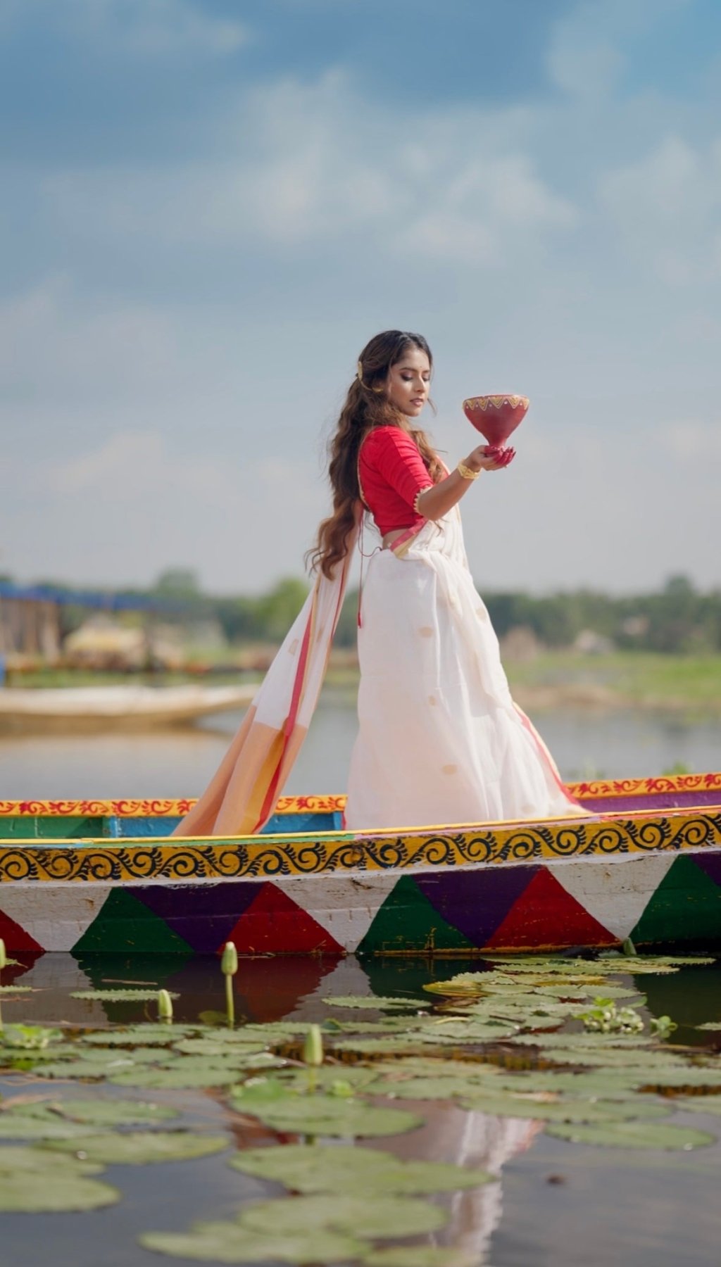 Pujo Polka Saree - Eternity by Sakshi