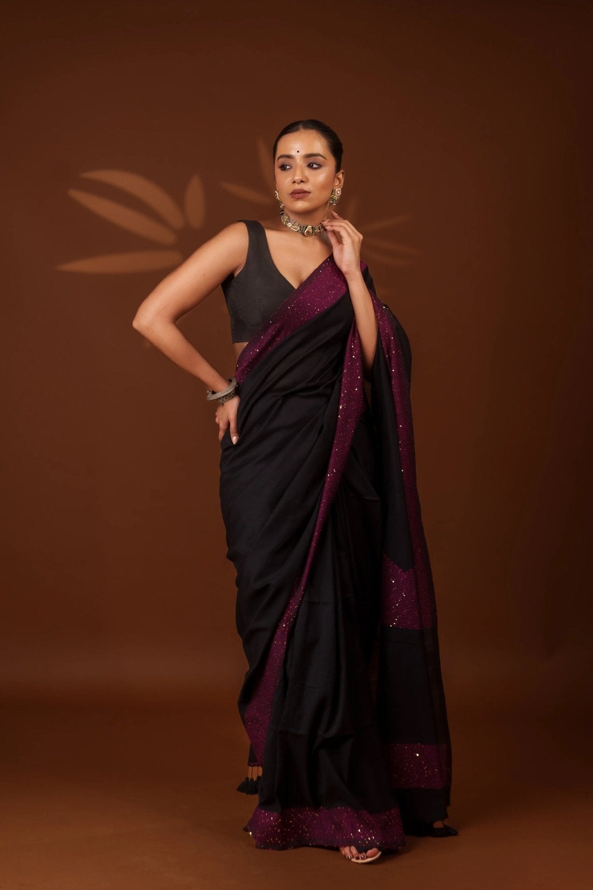 Black Shakti Saree - Eternity by Sakshi