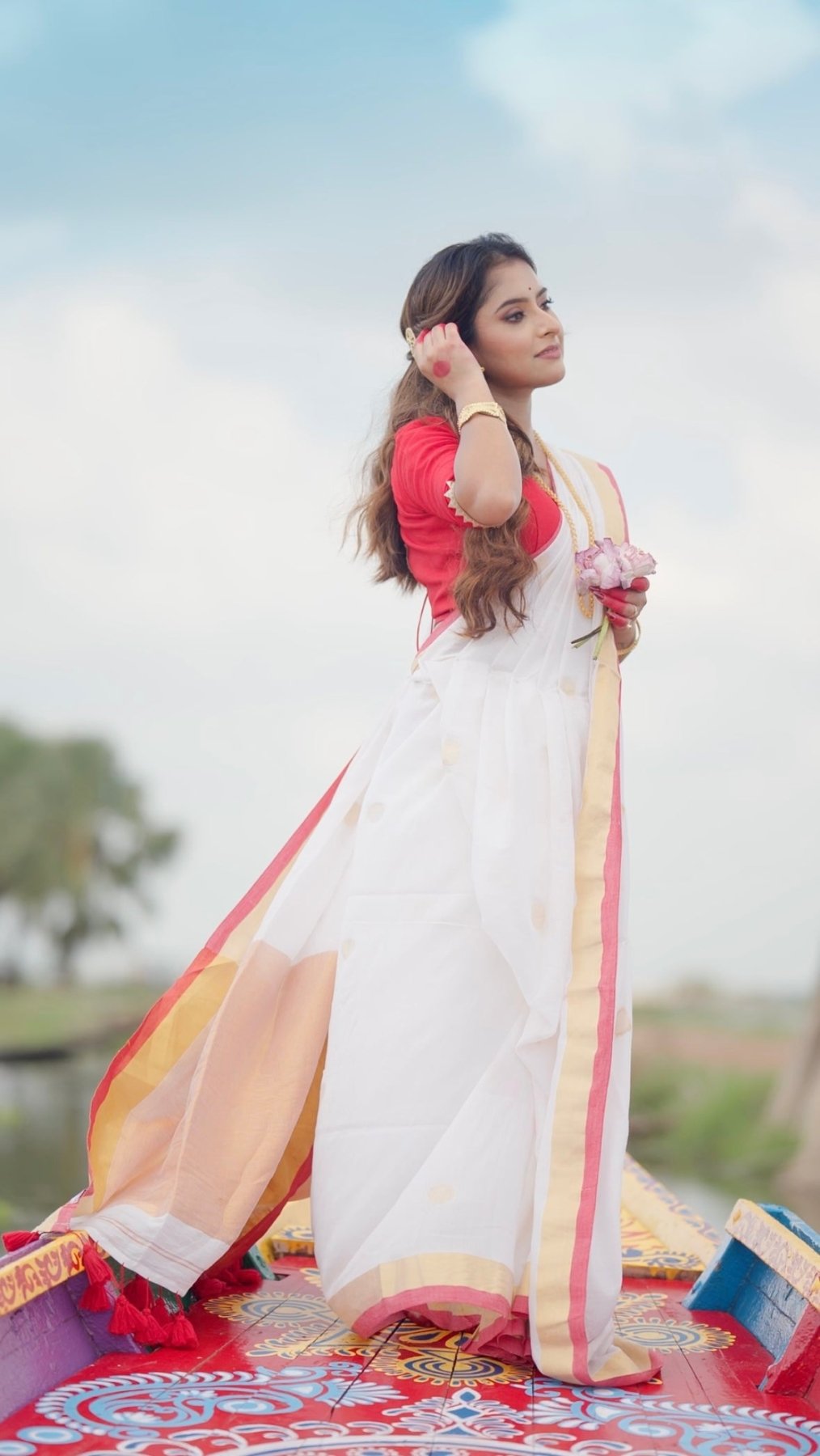 Pujo Polka Saree - Eternity by Sakshi