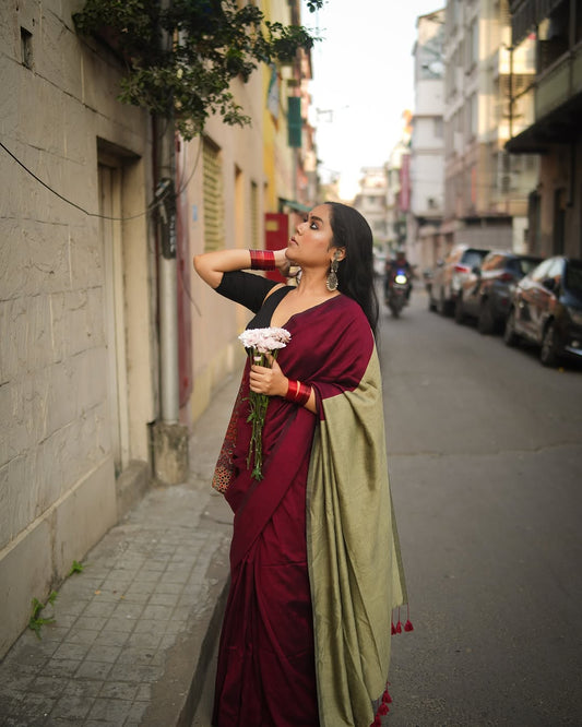 Beet Office saree