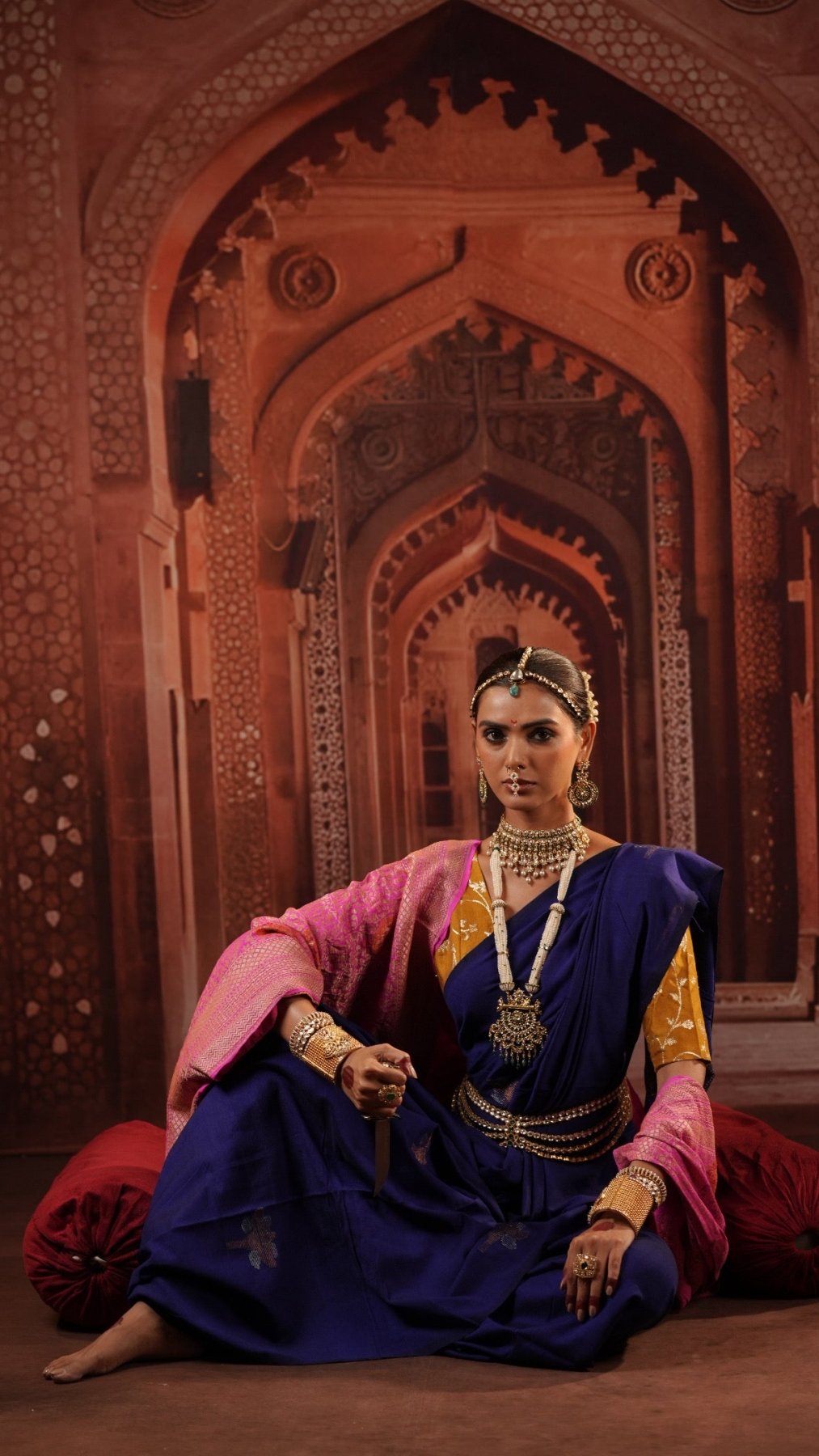 Blue Lotus Saree - Eternity by Sakshi