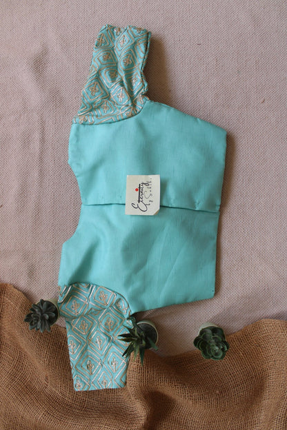 Aqua Blue Patch Blouse - Eternity by Sakshi
