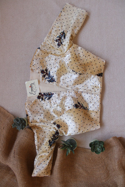 Butter Ajrakh Velvet Blouse - Eternity by Sakshi