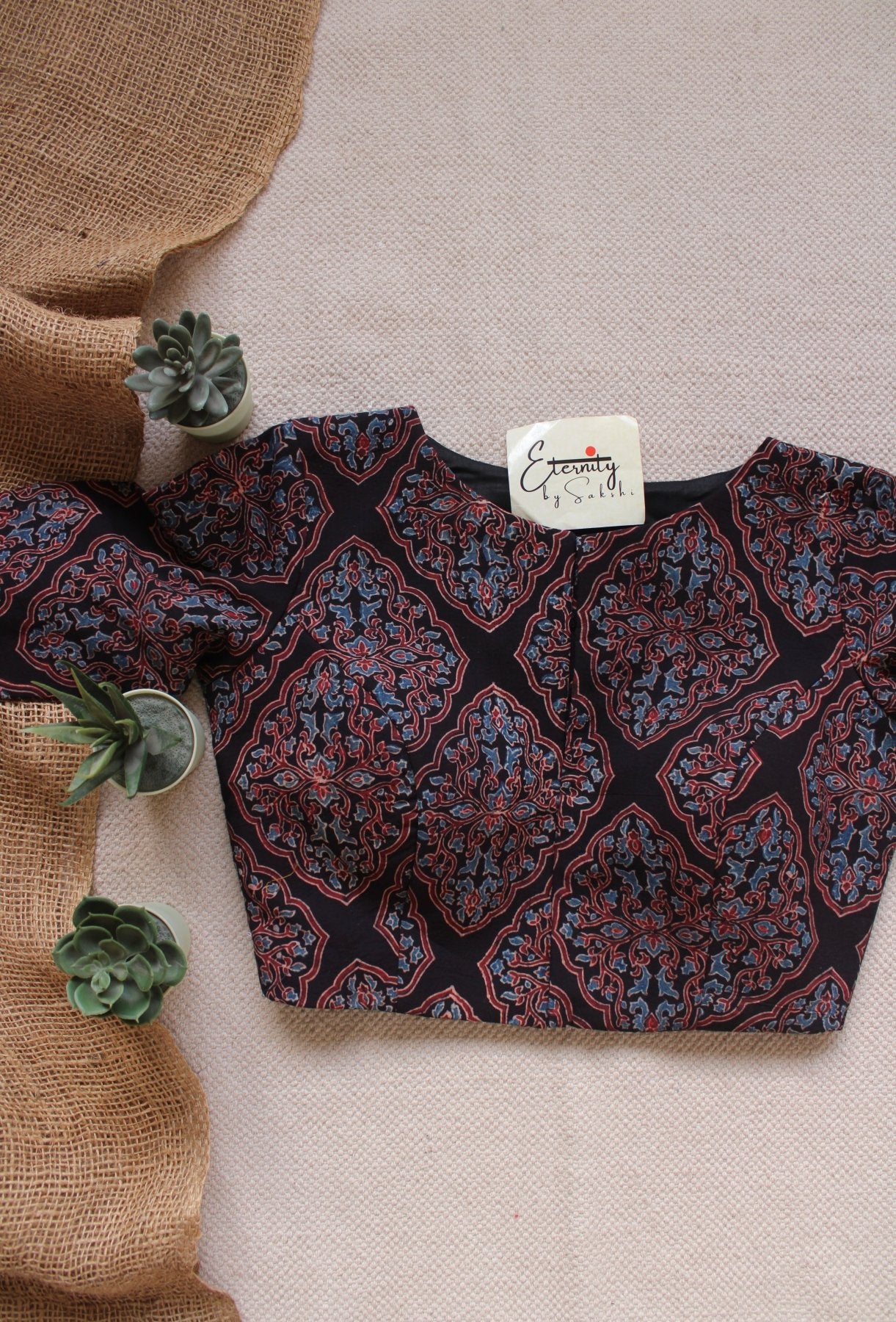 Ajrakh – Midnight Blouse - Eternity by Sakshi