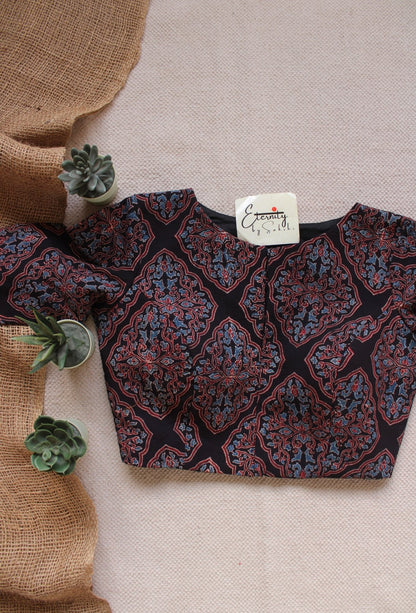Ajrakh – Midnight Blouse - Eternity by Sakshi