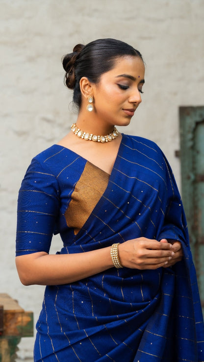 Blue Galaxy Saree - Eternity by Sakshi