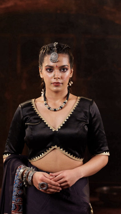 Black Radhika Blouse - Eternity by Sakshi