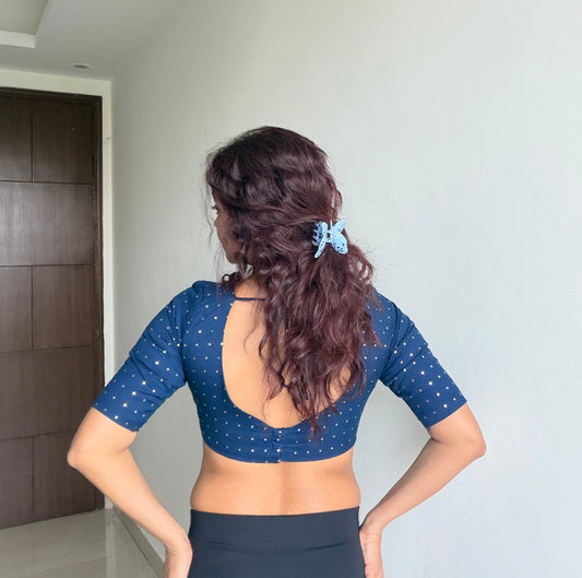 Blue Gulkaari Blouse - Eternity by Sakshi