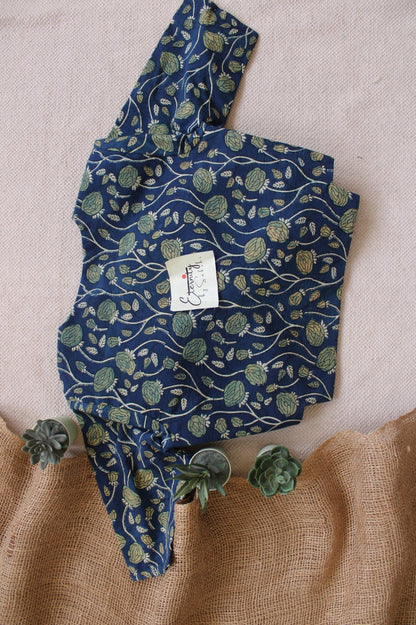 Ink Blue Rosevine Blouse - Eternity by Sakshi