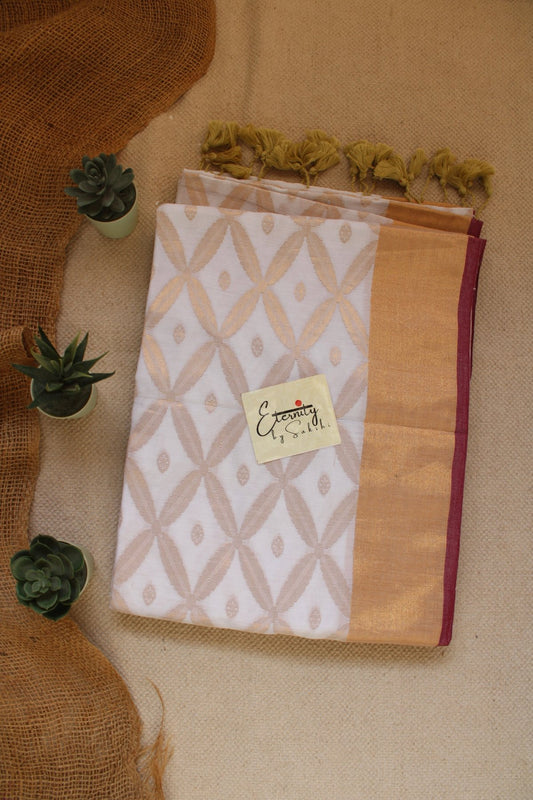 White Embrace Saree - Eternity by Sakshi