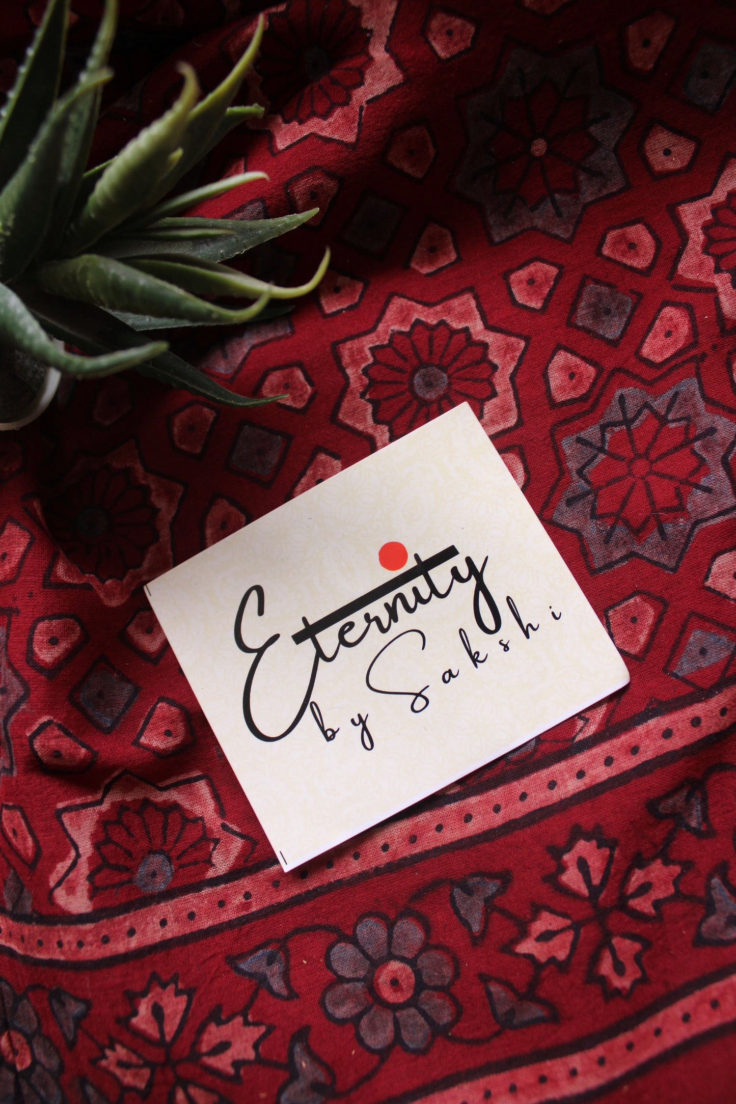 Brick Red Rajneel Ajrakh Saree
