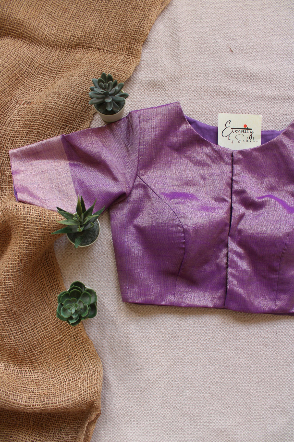 Purple Metallic Tissue Blouse
