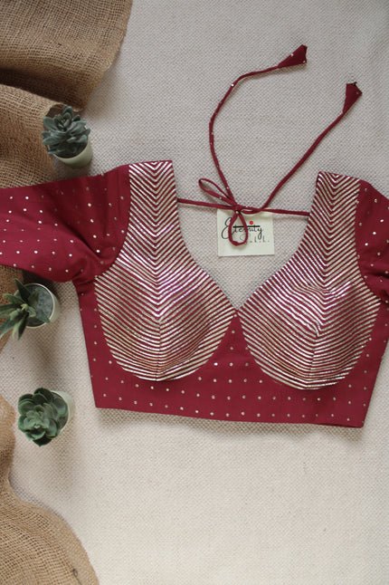 Maroon Gulkaari Blouse - Eternity by Sakshi