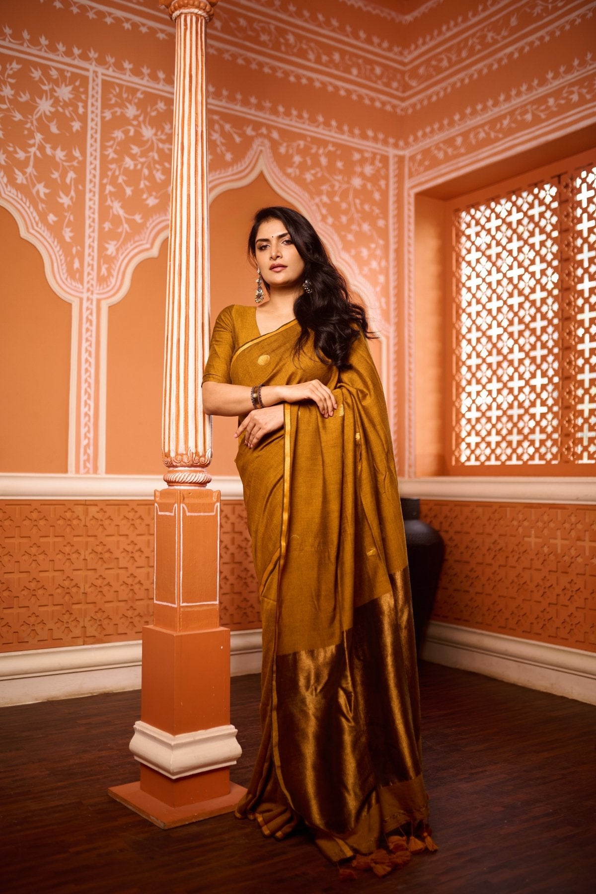 Yellow Polka Saree - Eternity by Sakshi