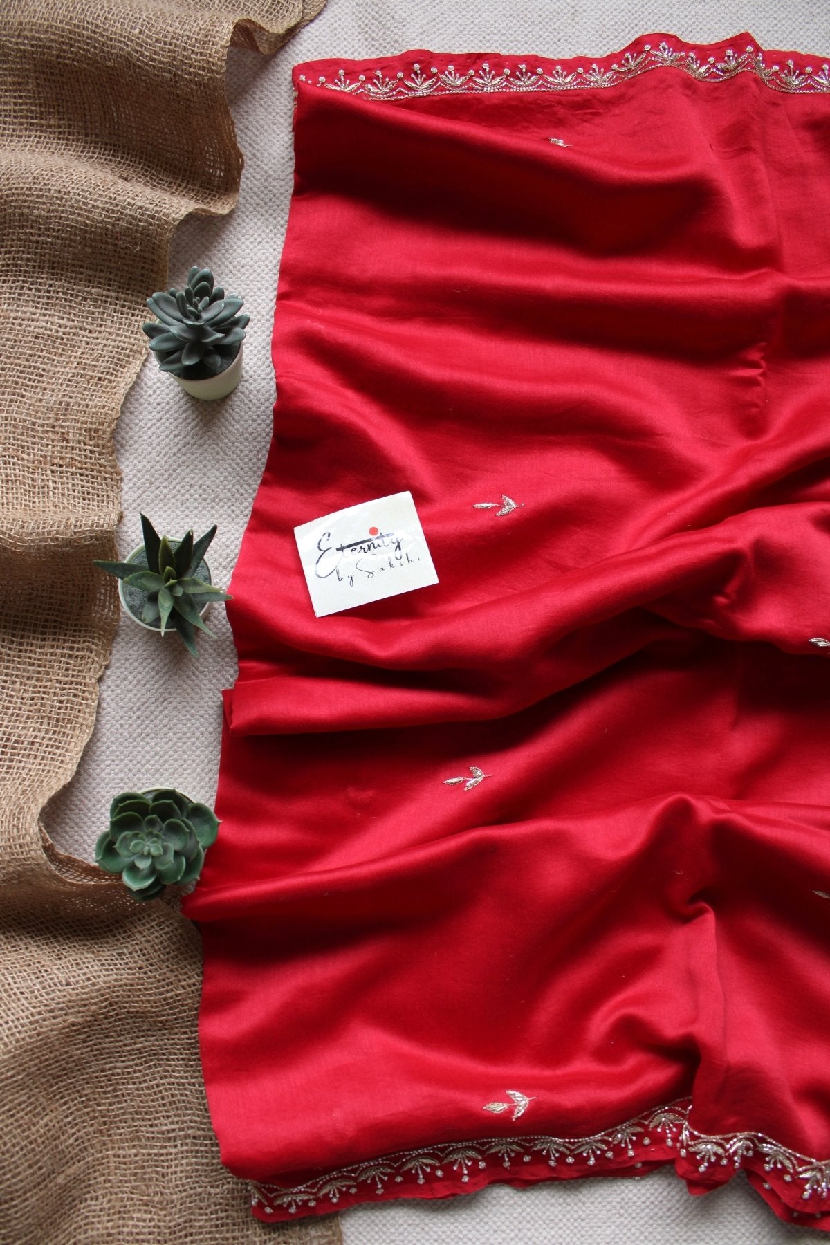 Red Nazrana Saree - Eternity by Sakshi