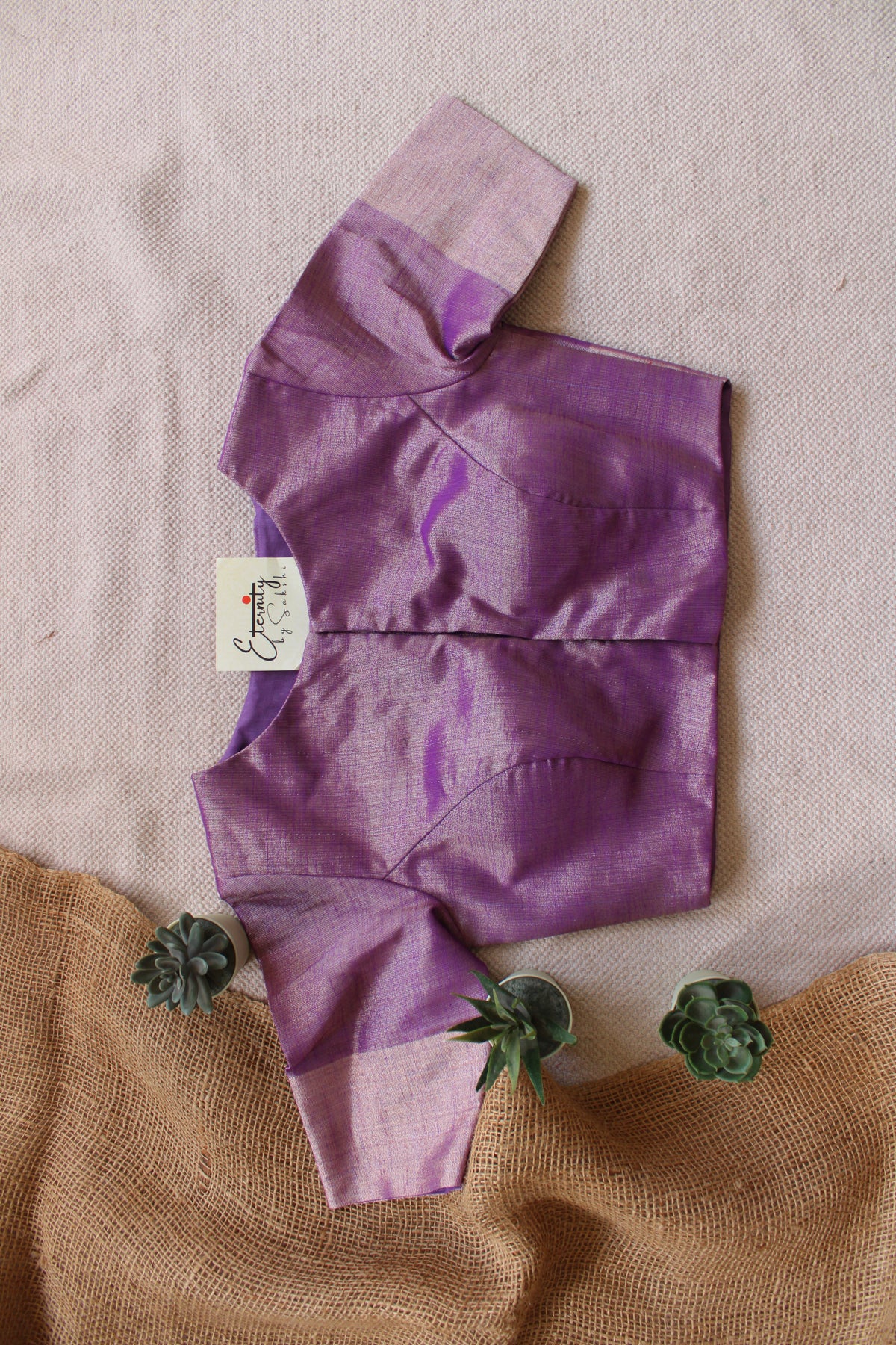 Purple Metallic Tissue Blouse