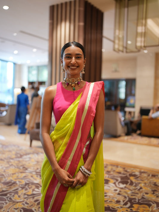 Neon Rang Saree - Eternity by Sakshi