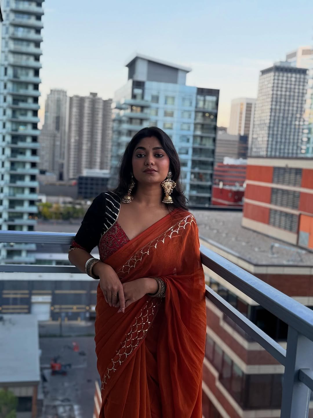 Carrot Roshni Saree - Eternity by Sakshi