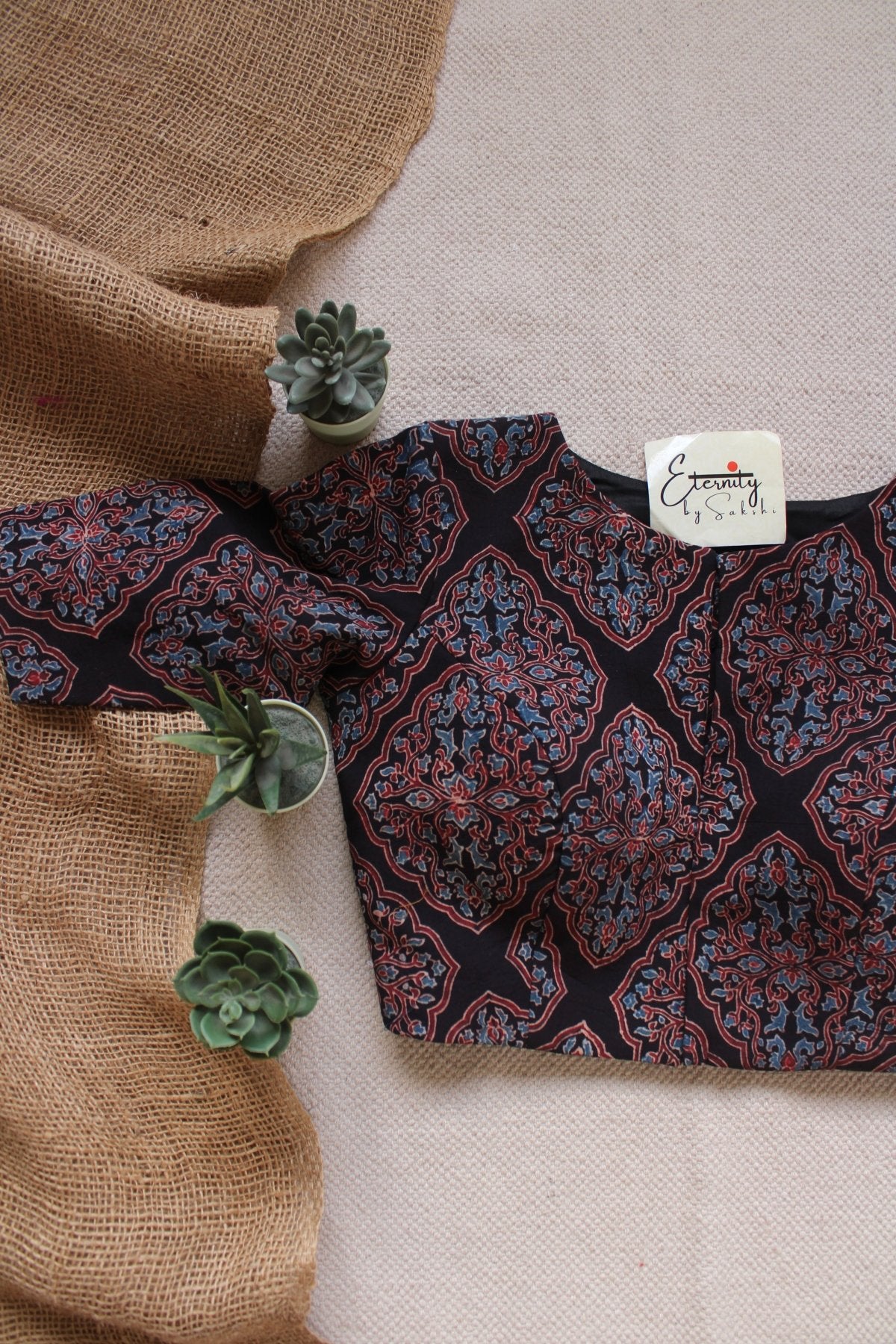 Ajrakh – Midnight Blouse - Eternity by Sakshi