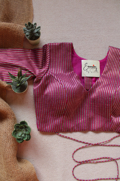 Pink Rimjhim Blouse - Eternity by Sakshi