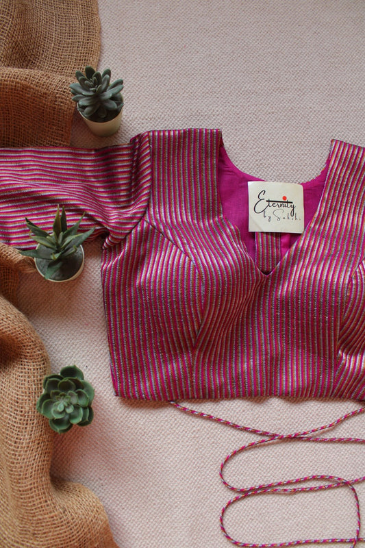 Pink Rimjhim Blouse - Eternity by Sakshi