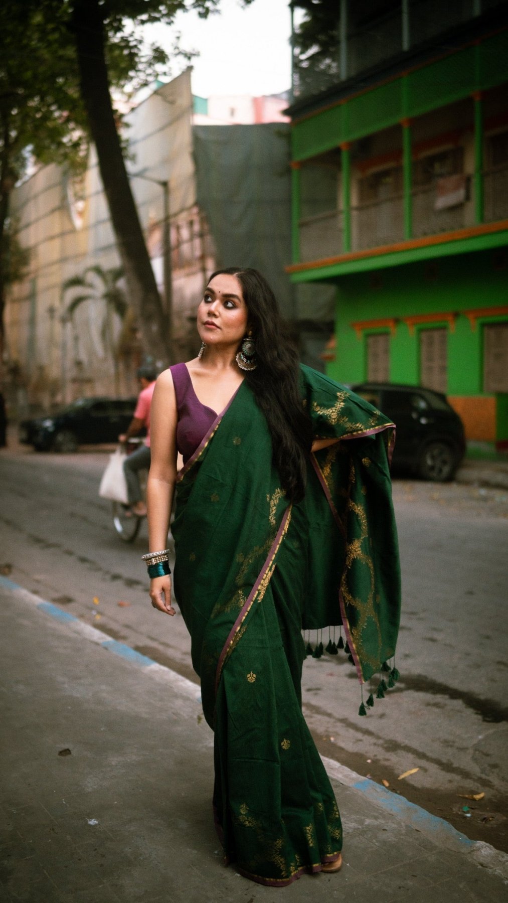 Green Parv Saree - Eternity by Sakshi