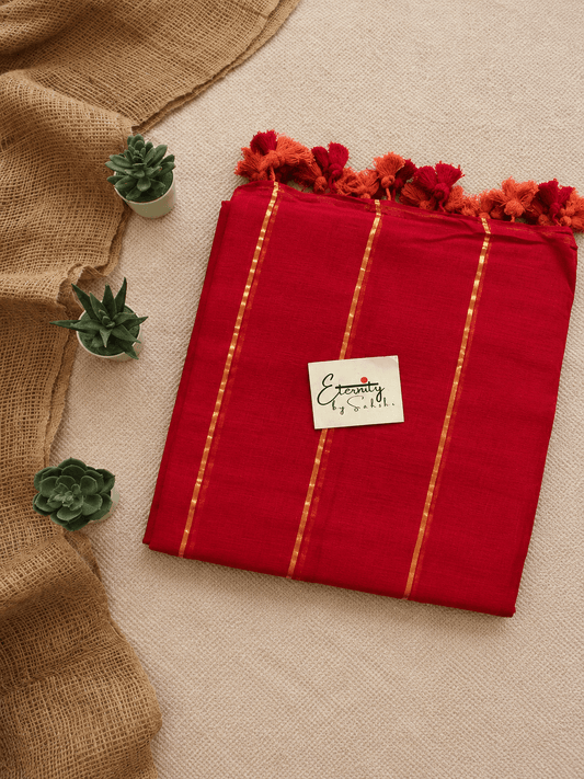 Red Suti Garage Saree - Eternity by Sakshi