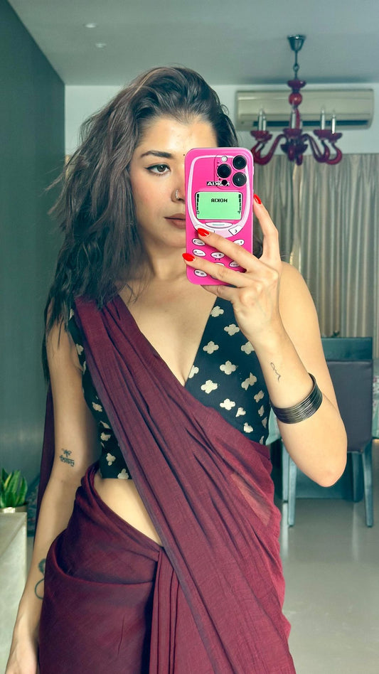 MAROON BREEZY SAREE