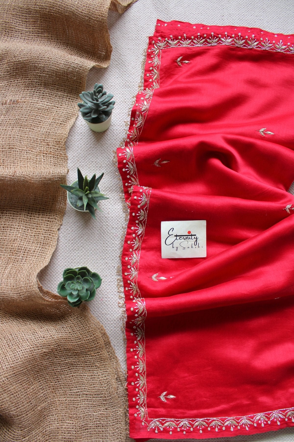 Red Nazrana Saree - Eternity by Sakshi