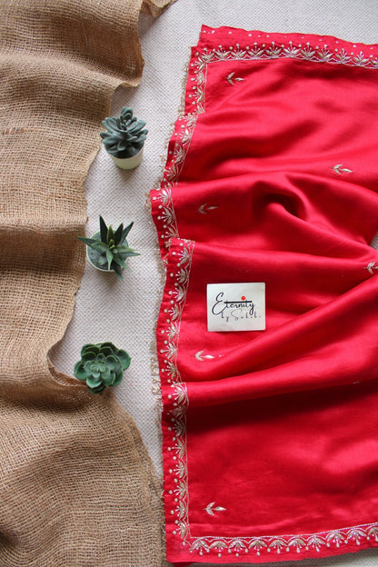 Red Nazrana Saree - Eternity by Sakshi
