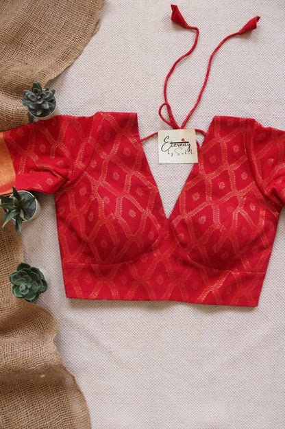 Red Sajni Blouse - Eternity by Sakshi