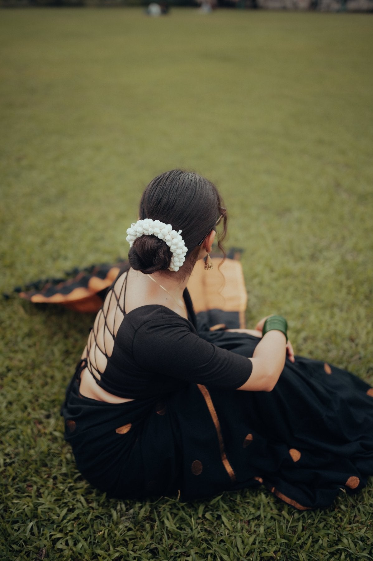 Black Backless Blouse - Eternity by Sakshi