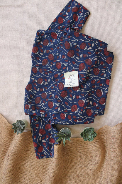 Dark Blue Rosevine Blouse - Eternity by Sakshi